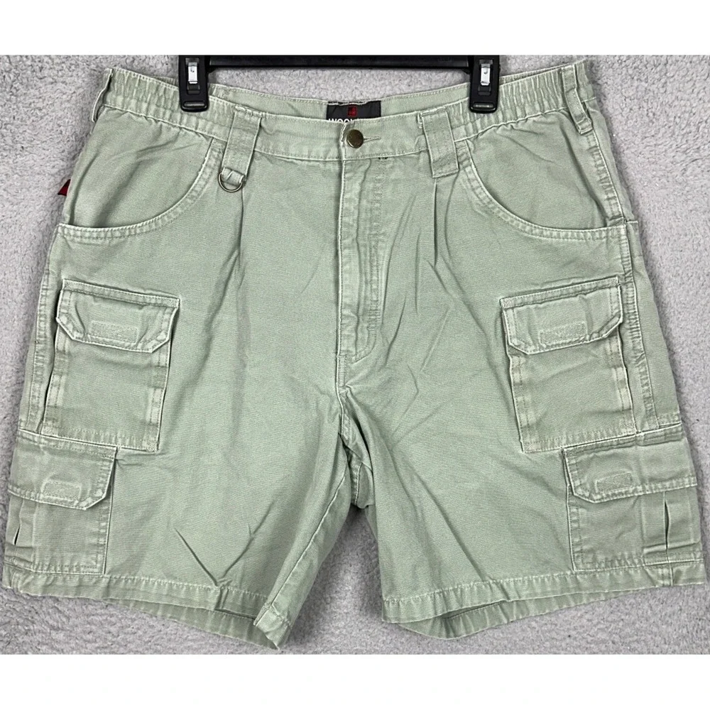Woolrich Shorts Mens 38 Elite Series Tactical Cargo Sage Green Stretch Waist EUC